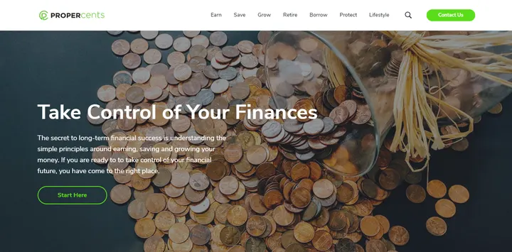 Propercents homepage
